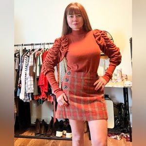 Nice long sleeves burnt orange shirt